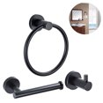 thumbnail image 2 of Bathroom Hardware Set 3 Piece-Robe Hook, Hand Towel Holder And Toilet Paper Holder for Bathroom Towel Rack Heavy Duty Towel Hanger Wall Mounted Bathroom Fixtures, 2 of 9