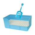 thumbnail image 4 of Milaget Rabbit Litter for Cage Bedpan Ferret Guinea Pig Potty Tray Corner Litter Pan Blue, 4 of 9