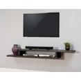 thumbnail image 2 of Asymmetrical Wall Mounted Wood TV Console Entertainment Center 72-inch Gray, 2 of 7