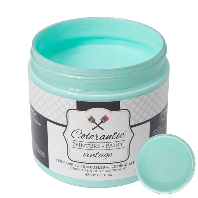 Colorantic | CARIBBEAN SEA Chalk Paint Based for Furniture DIY - TURQUOISE GREEN - 16 oz