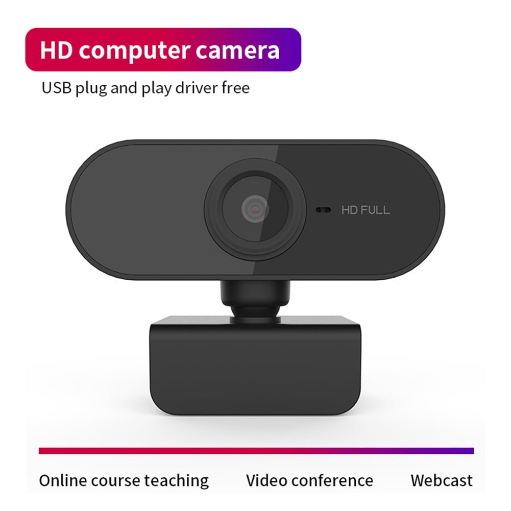 HD Webcam with USB, 1080P Computer Camera for Video Call Desktop Webcam with Microphone Plug and Play for Online Teaching and Video Conference