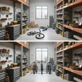 thumbnail image 3 of Support de Plancher pour Vélo en Acier Robuste – Support Autoportant Enduit de Poudre avec Fini Résistant aux Intempéries, outil-Free Assembly, Rangement Simple Ou Double Côté – Idéal pour Garage, Cour Ou Événements – Noir Ou Gris, 3 of 7
