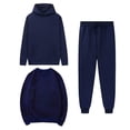 thumbnail image 1 of MeetoTime Women's 3 Piece Outfit Tracksuit Pullover Top Hooded Sweatshirt and Sweatpants Lounge Set, 1 of 5