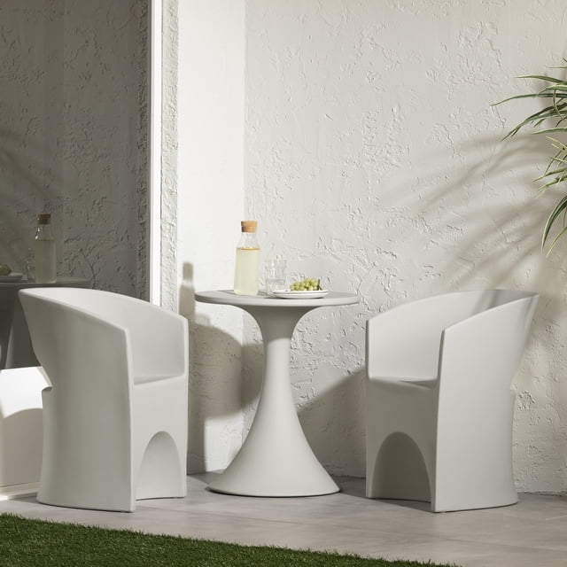 South Shore Dalya Table and Chairs Bistro Set, in Greige