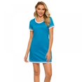 thumbnail image 1 of Pyjama d'Été pour Femmes Manches Courtes Col Cœur Pêche Robe de Nuit Décontractée Robe de Sommeil Ample Confortable Pyjama Robe de Maison Décontractée, 1 of 6