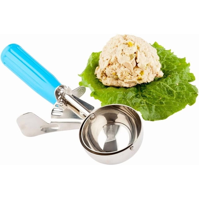 Met Lux Ounce Portion Scoop Durable Disher Scoop - Thumb Trigger Orange Stainless Steel Ice Cream Disher for Portion Control for Ice Cream Mashed Potato and Cookie Batter