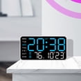 thumbnail image 4 of Meitianfacai Horloge Murale Numérique Horloge Murale Numérique à DEL avec Grand Affichage Réveil avec Calendrier Numérique Convient au Salon Chambre Bureau Magasin, Bleu, 4 of 6
