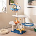 thumbnail image 2 of Gymax 49'' Tall Cat Tree w/ UFO Top Perch Space Capsule Sisal Scratching Posts Cloud, 2 of 10