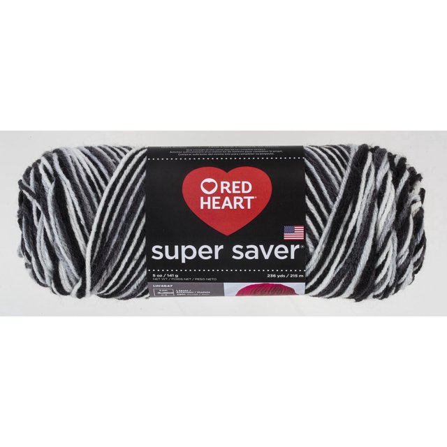 Red Heart® Fil Super Saver®, Imprimés, Acrylique #4 Médium, 5oz/142g, 236 Yards