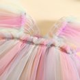 thumbnail image 4 of MesaSe Infant Girl Rompers Dress Butterfly Wing Fly Sleeve Rainbow Color Tulle Skirt Hem Jumpsuits, 4 of 7