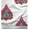 thumbnail image 1 of Soimoi Poly Georgette Fabric Leaves & Floral Block Print Fabric by The Yard 42 Inch Wide, 1 of 3