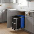 thumbnail image 2 of Simplehuman 35 Liter / 9.3 Gallon Under Counter Kitchen Cabinet Pull-Out Recycling Bin and Trash Can, 2 of 6