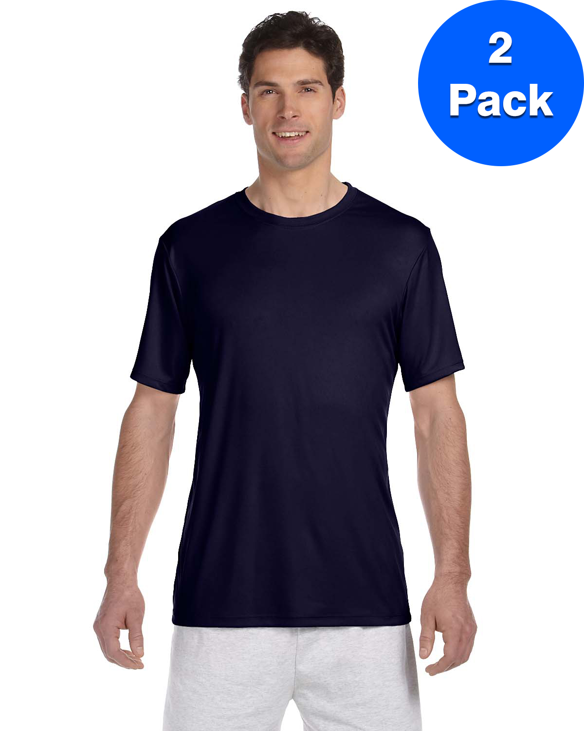Hanes T-Shirt Homme Cool DRI avec FreshIQ - 4820 (Lot de 2)