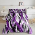 thumbnail image 2 of Erosebridal Geometric Stripe Bedding Sets Full with Comforter,Abstract Artwork Duvet Insert,Geometry Lines Decor,Reversible,Ultra Soft,3pcs, 2 of 7