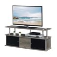 thumbnail image 2 of Designs2Go TV Stand with Three Storage Cabinets and Shelf in Medium Gray Wood, 2 of 6