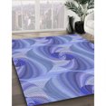 thumbnail image 3 of Ahgly Company Tapis d'Intérieur Lavable en Machine Carré Bleu Denim, 3 Pieds Carré, 3 of 7