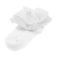 thumbnail image 1 of Splozh Infant Ruffle Ankle Socks Spring and Autumn Cute Cotton Socks Delicate Embroidery Lace Socks Lace Princess Socks White,7-8 Years, 1 of 6