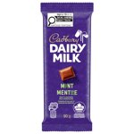 CADBURY DAIRY MILK Mint Chocolate Bar, Mint Flavoured CADBURY DAIRY MILK Milk Chocolate Bar, 90 g