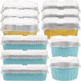 thumbnail image 1 of 40 Sets Aluminum Foil Pans Baking Cake Pans Disposable Pudding Baking Pans with Lid, 1 of 8