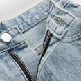 thumbnail image 2 of AherBiu Plus Size Jean Shorts for Women Frayed High Waisted Ripped Jeans Tassels A-Line Denim Shorts, 2 of 5