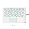 thumbnail image 3 of TIMIFIS Clavier Bluetooth Clavier Bluetooth Clavier à Cap Rond Clavier Portable Mini Clavier Sans Fil BT avec Pavé Tactile pour Android Windows PC Tablette - Été, 3 of 5