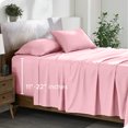 thumbnail image 1 of Bare Home 22" Extra Deep Pocket Sheet Set - Premium 1800 Collection - Ultra-Soft - Split Head Flex King, Light Pink, 1 of 9
