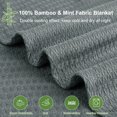 thumbnail image 4 of PiccoCasa Couverture Rafraîchissante en Viscose de Bambou Respirante Gris Foncé Lit Simple, 4 of 7