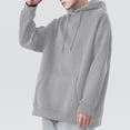 thumbnail image 4 of Yuyuzo 2PC Mens Hoodies Long Sleeve Drawstring Tunic Sweatshirt Loose Fitted Fall Pullover Tops, 4 of 5