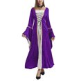 thumbnail image 1 of UPPADA Liquidation Robes de Cocktail Grande Taille Robe Formelle pour Femmes Robe de Soirée Robe Vintage Élégante Robe Grande Taille Manches Évasées Robes Formelles Robe Jaune, 1 of 7