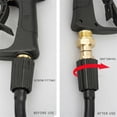 thumbnail image 3 of Bgsha Metric M22 15mm Thread Pressure Washer Swivel Joint Kink Free Connector Hose Fitting, 3 of 8