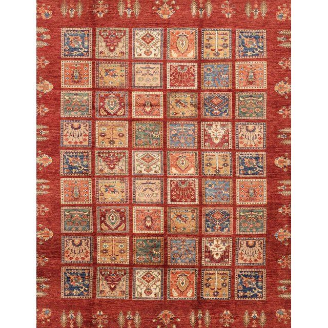 Ahgly Company Tapis d'Intérieur Rectangulaire Abstrait Rouge Tapis de Zone Abstrait, 5 Pieds x 7 Pieds