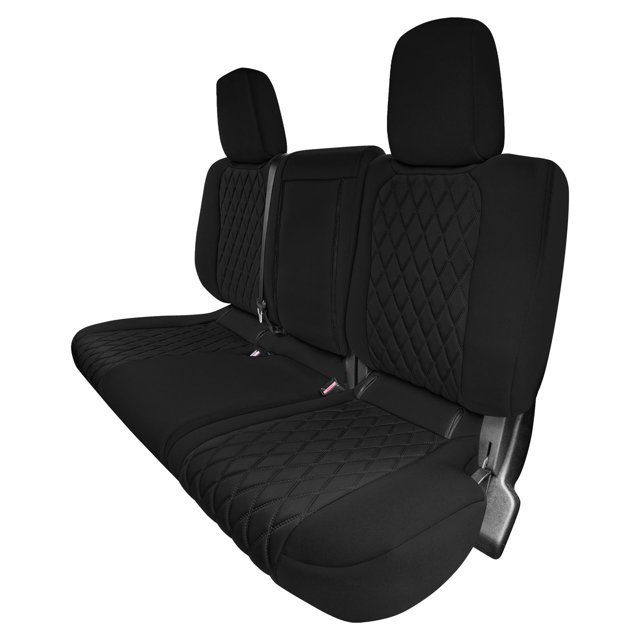 FH Group Custom Fit Neoprene Car Seat Covers for 2022-2024 Nissan Frontier Black Rear Seat