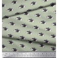 thumbnail image 2 of Soimoi Polyester Crepe Fabric Basset Hound Dog Fabric Prints by Yard 52 Inch Wide, 2 of 3
