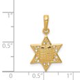 thumbnail image 2 of Étoile de David en Or Jaune 14K avec Tablettes au Centre Pendentif, 2 of 2