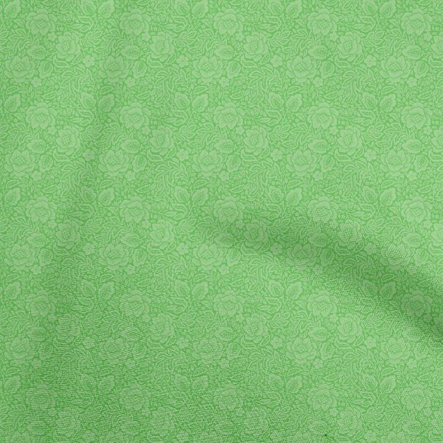 oneOone Georgette Viscose Green Fabric Asian Block Craft Projects Decor Fabric Printed By The Yard 42 Inch Wide