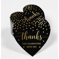 thumbnail image 2 of Inkdotpot Gold Foil Paper Hang Tags Thanks For Celebrating With Me Birthday Favor Tags 50 Pieces, 2 of 6