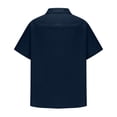 thumbnail image 3 of Birdeem Chemises à Manches Courtes pour Hommes à Boutons Chemise Hawaïenne Texturée Chemise Décontractée Unie Chemise Habillée Chemises, 3 of 10