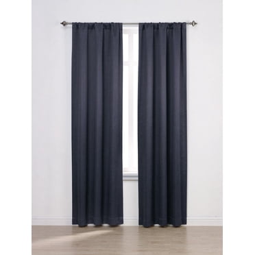 Mainstays Chambray Blackout 63" Window Curtains Panel Pair