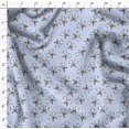 thumbnail image 4 of Soimoi Blue Poly Georgette Fabric Floral Scissor & Dots Print Fabric by the Yard 52 Inch Wide, 4 of 5