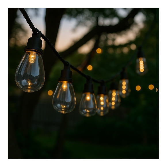 Guirlande de 100 mini lumières Edison à DEL solaire Mainstays – blanc chaud