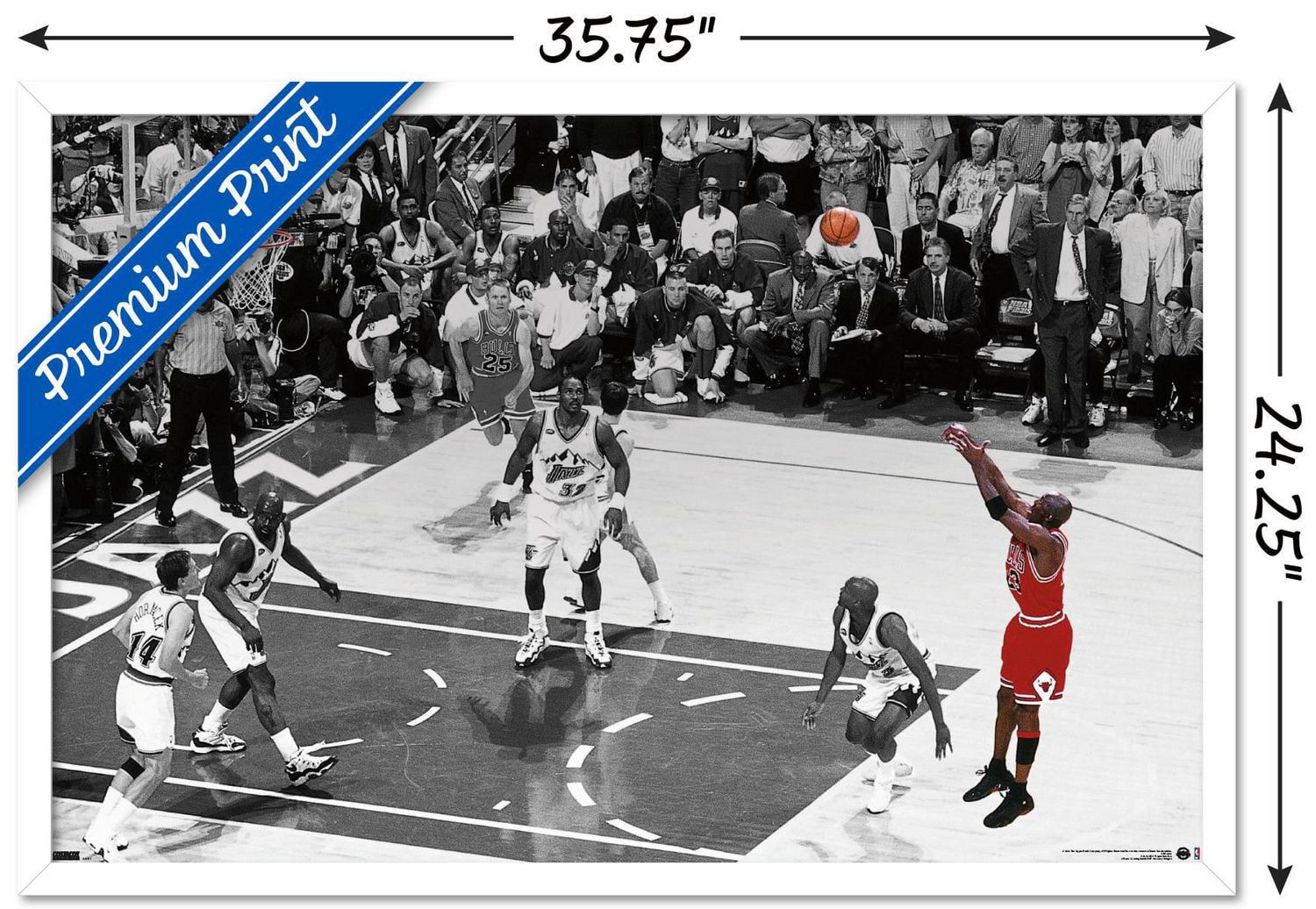 Michael Jordan - The Shot Horizontal Wall Poster, 22.375" x 34"