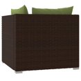 thumbnail image 5 of vidaXL 2-Seater Sofa with Cushions Brown Poly Rattan, 5 of 5