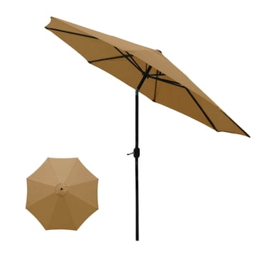 EGNMCR Parasol de Jardin Parasol d'Étal Extérieur Parasol de Plage Toile de Remplacement pour Parasol Diamètre 118 Pouces avec 8 Baleines Gaine de Sport