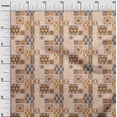 thumbnail image 2 of oneOone Viscose Chiffon Brown Fabric Patchwork Craft Projects Decor Fabric Printed By The Yard 42 Inch Wide-4C, 2 of 5