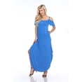 thumbnail image 1 of White Mark Women's Cold Shoulder Maxi Dress, 1 of 5