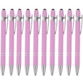 thumbnail image 1 of Maplenight Aluminum Ballpoint Pen with Touchscreen Tip - Metal Body, 1.5g Ink, 10pc Set for Business, Student Writing, and Screen Use Pink, 1 of 4