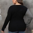 thumbnail image 5 of Cameland Oversized Sweaters for Women Plus Size Fashion Long Sleeve Loose Color Block Blouse Pullover Sweaters Jumper, 5 of 5