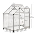 thumbnail image 3 of Outsunny Greenhouse, Walk-In Hot House, Clear PC Board with Sliding Door, 3 of 10