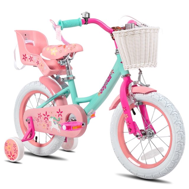 JOYSTAR Unicorn Vélo pour Filles 14 Pouces, Vert