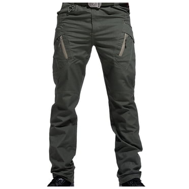 RKSTN Men's Pants Multi Pocket Outdoor Sports Assault Pants Water Resistant Ripstop Outdoor Cargo Pants
